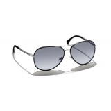 Chanel - Pilot Sunglasses - Black Gray - Chanel Eyewear