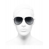 Chanel - Occhiali Modello Pilota da Sole - Nero Grigio - Chanel Eyewear