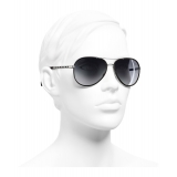 Chanel - Pilot Sunglasses - Black Gray - Chanel Eyewear