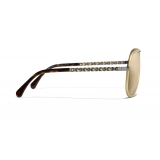 Chanel - Pilot Sunglasses - Gold - Chanel Eyewear