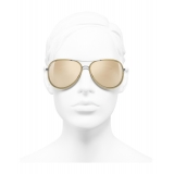 Chanel - Occhiali Modello Pilota da Sole - Oro - Chanel Eyewear