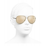 Chanel - Occhiali Modello Pilota da Sole - Oro - Chanel Eyewear