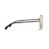Chanel - Pilot Sunglasses - Silver White Gold - Chanel Eyewear