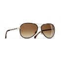 Chanel - Pilot Sunglasses - Gold Brown - Chanel Eyewear