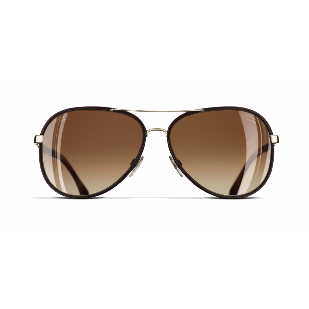 Chanel - Pilot Sunglasses - Gold Brown - Chanel Eyewear - Avvenice
