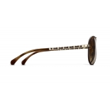 Chanel - Occhiali Modello Pilota da Sole -Oro Marrone - Chanel Eyewear