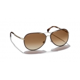 Chanel - Pilot Sunglasses - Gold Brown - Chanel Eyewear