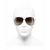 Chanel - Occhiali Modello Pilota da Sole -Oro Marrone - Chanel Eyewear