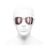 Chanel - Occhiali Modello Pilota da Sole -Rosa Chiaro Oro - Chanel Eyewear