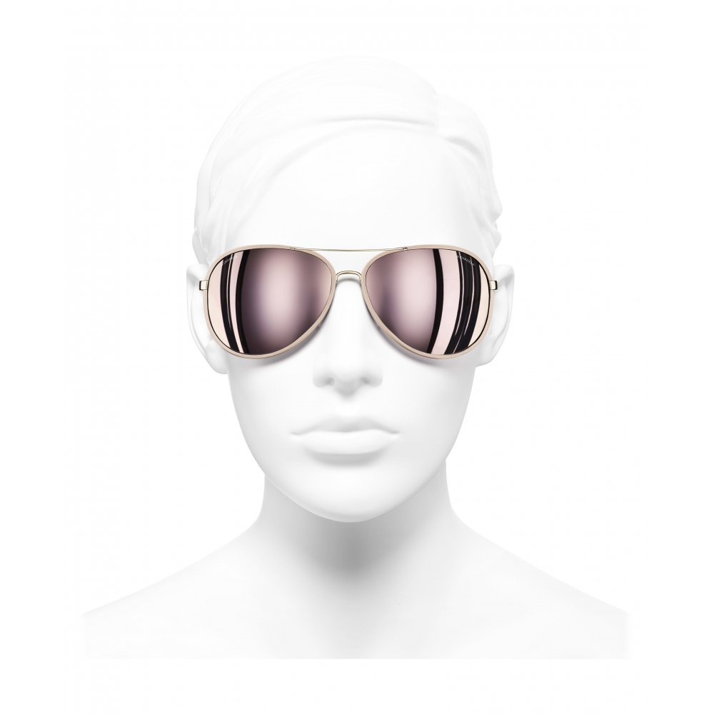 Chanel Pilot Sunglasses - Acetate, Khaki - Polarized - UV Protected - Women's Sunglasses - 5508 1743/11