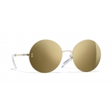 Chanel - Occhiali Rotondi da Sole - Oro - Chanel Eyewear