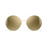 Chanel - Occhiali Rotondi da Sole - Oro - Chanel Eyewear