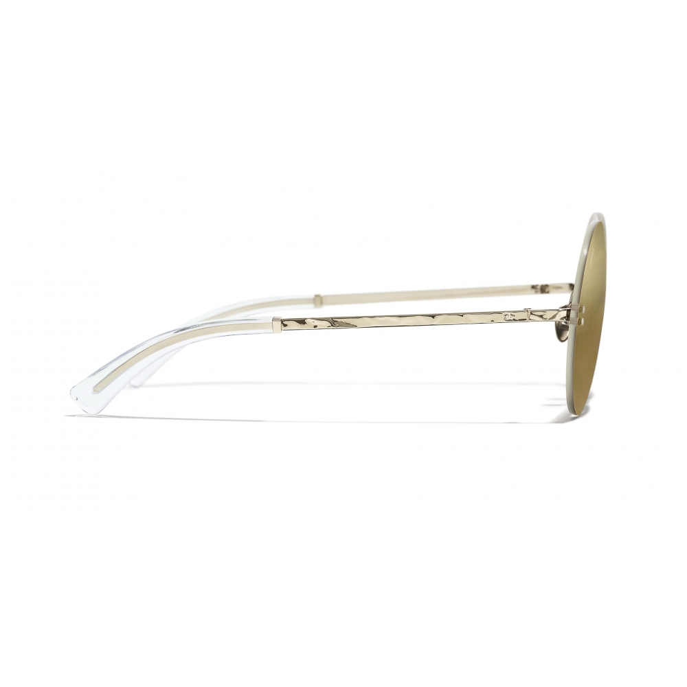 Chanel - Round Sunglasses - Gold - Chanel Eyewear - Avvenice