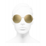 Chanel - Occhiali Rotondi da Sole - Oro - Chanel Eyewear
