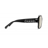 Chanel - Square Sunglasses - Black White Gold - Chanel Eyewear