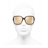 Chanel - Square Sunglasses - Brown Gold Mirror - Chanel Eyewear