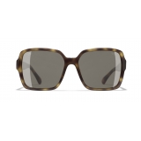 Chanel - Occhiali Quadrati da Sole - Tartaruga Marrone - Chanel Eyewear