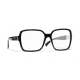 Chanel - Occhiali Quadrati da Sole - Nero Trasparente - Chanel Eyewear