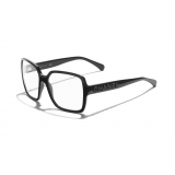 Chanel - Occhiali Quadrati da Sole - Nero Trasparente - Chanel Eyewear