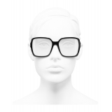 Chanel - Occhiali Quadrati da Sole - Nero Trasparente - Chanel Eyewear