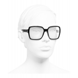 Chanel - Occhiali Quadrati da Sole - Nero Trasparente - Chanel Eyewear