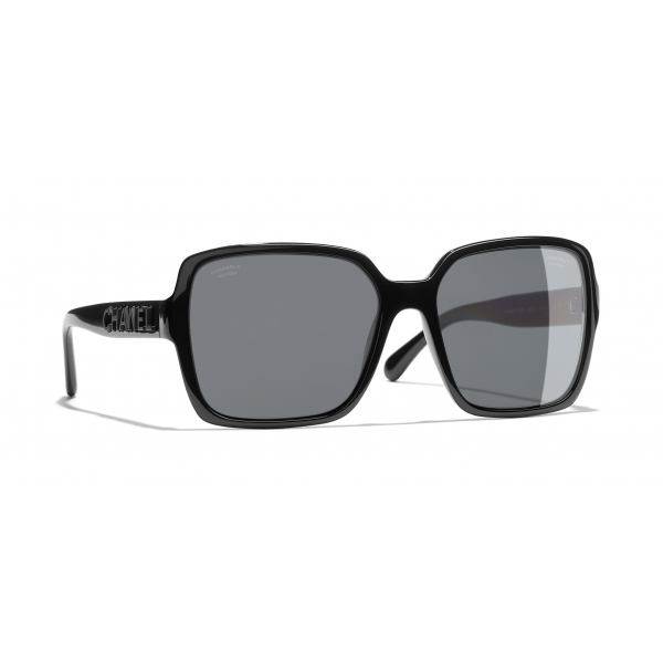 Chanel - Square Sunglasses - Black Gray - Chanel Eyewear