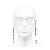 Chanel - Occhiali Modello Pantos da Sole - Oro Trasparente - Chanel Eyewear