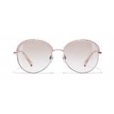 Chanel - Occhiali Rotondi da Sole - Rosa Dorato - Chanel Eyewear