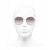 Chanel - Occhiali Rotondi da Sole - Rosa Dorato - Chanel Eyewear