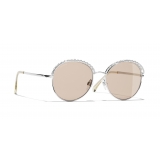 Chanel - Round Sunglasses - Silver Beige - Chanel Eyewear