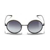 Chanel - Occhiali Rotondi da Sole - Nero Grigio - Chanel Eyewear