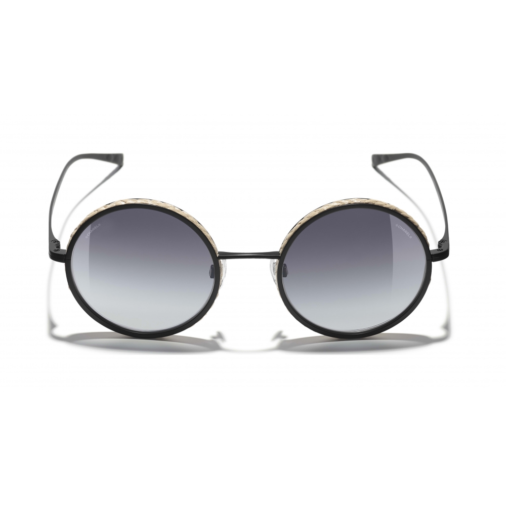 Chanel - Round Sunglasses - Black Gray- Chanel Eyewear - Avvenice