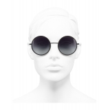 Chanel - Occhiali Rotondi da Sole - Nero Grigio - Chanel Eyewear