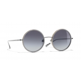 Chanel - Round Sunglasses - Dark Silver Gray - Chanel Eyewear