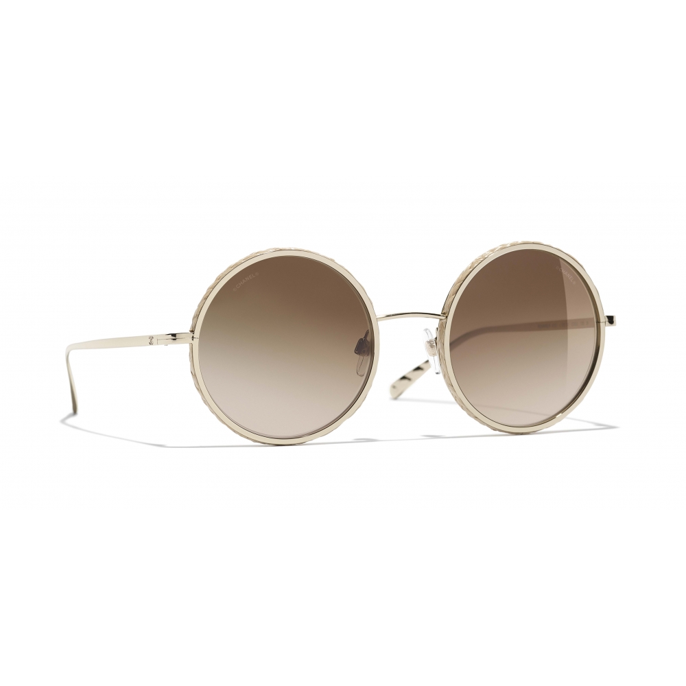 Chanel - Round Sunglasses - Gold Brown - Chanel Eyewear - Avvenice