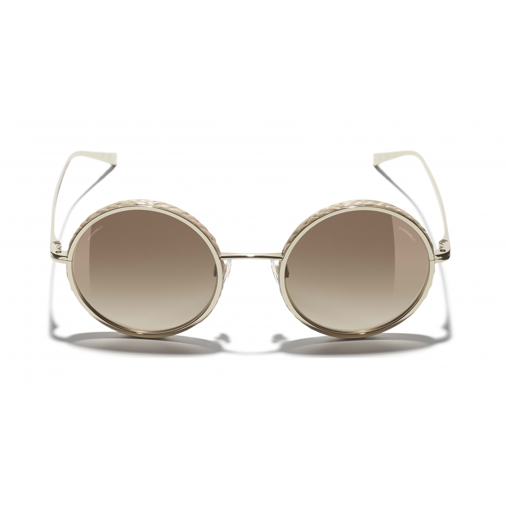 chanel round frame sunglasses