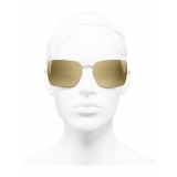 Chanel - Occhiali Quadrati da Sole - Oro Glitter - Chanel Eyewear