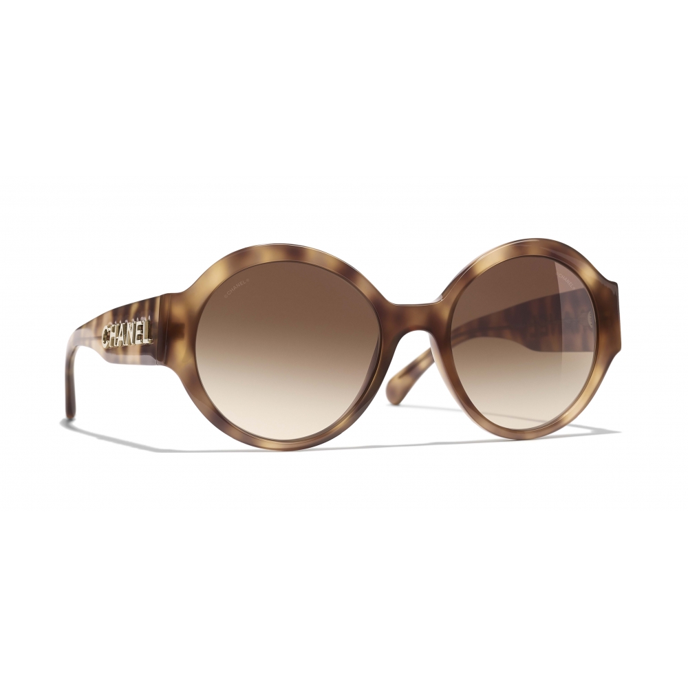 Chanel - Round Sunglasses - Light Tortoise Brown - Chanel Eyewear - Avvenice