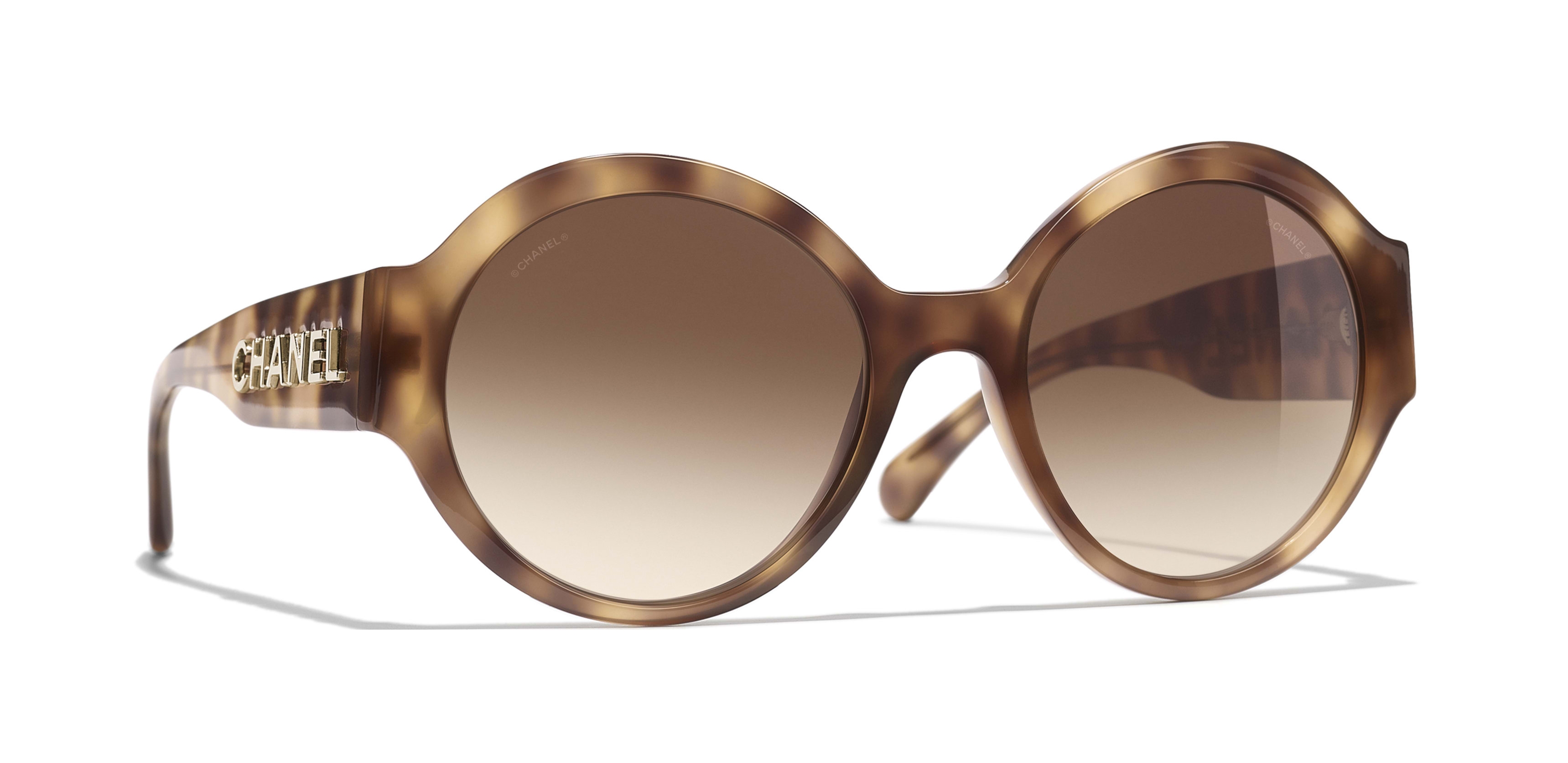 Chanel - Round Sunglasses - Gold Tortoise Brown - Chanel Eyewear