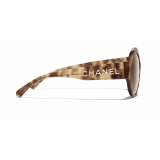 Chanel - Round Sunglasses - Light Tortoise Brown - Chanel Eyewear