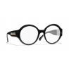 Chanel - Occhiali Rotondi da Sole - Nero Trasparente - Chanel Eyewear