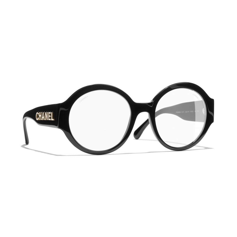 Chanel Sunglasses Round, Black, Preowned in Box WA001