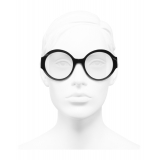 Chanel - Occhiali Rotondi da Sole - Nero Trasparente - Chanel Eyewear