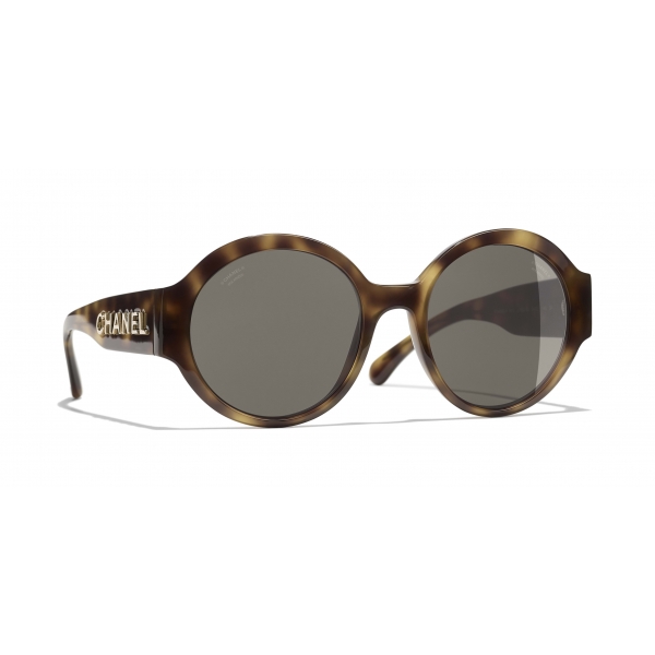 Chanel - Round Sunglasses - Tortoise Brown - Chanel Eyewear