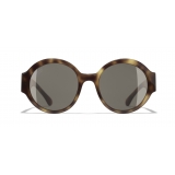 Chanel - Round Sunglasses - Tortoise Brown - Chanel Eyewear