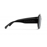 Chanel - Occhiali Rotondi da Sole - Nero Grigio - Chanel Eyewear