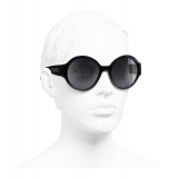 Chanel - Round Sunglasses - Black Gray - Chanel Eyewear