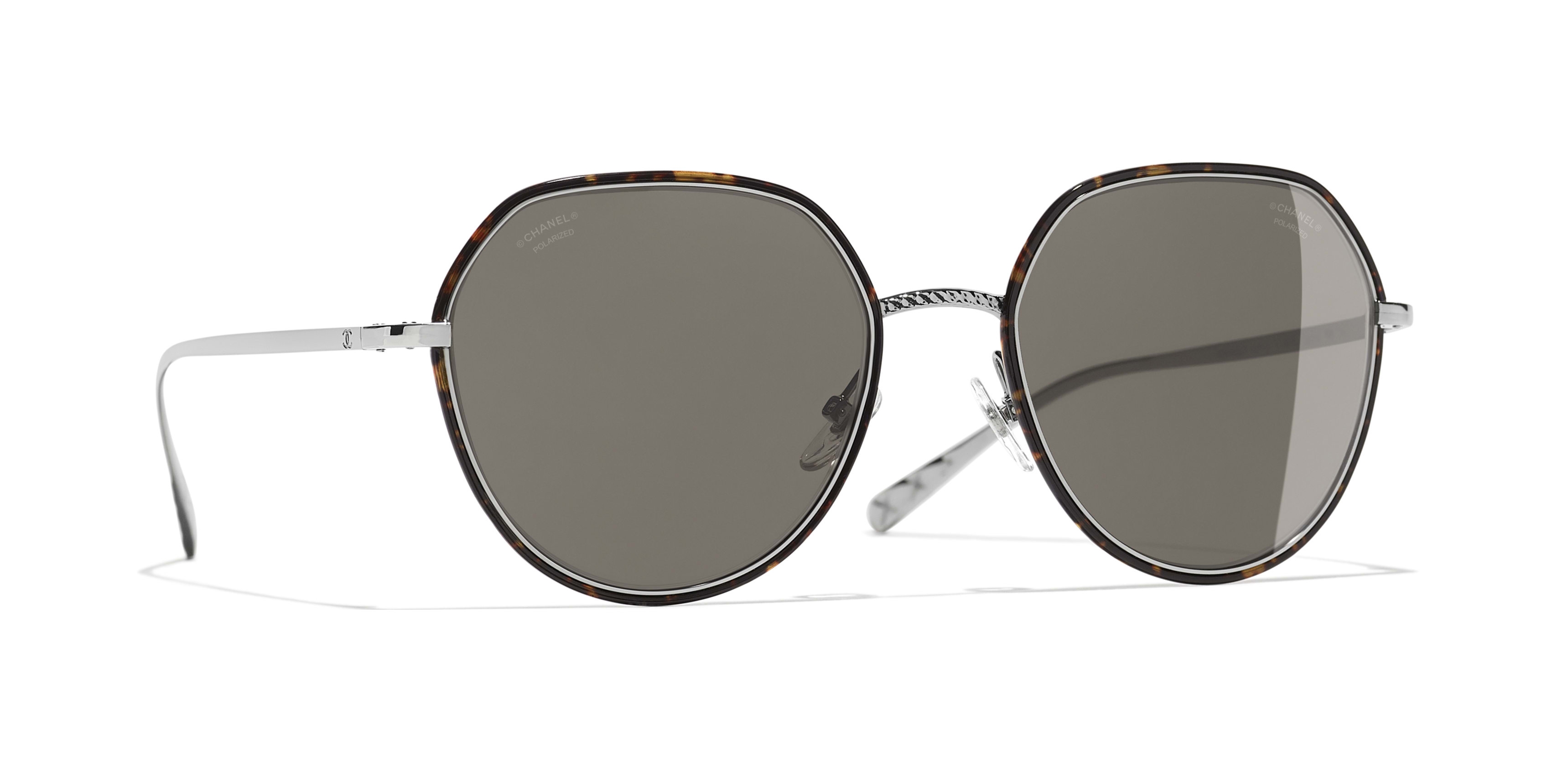 Chanel - Round Sunglasses - Dark Silver Brown - Chanel Eyewear