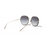 Chanel - Round Sunglasses - Gold Black Gray - Chanel Eyewear