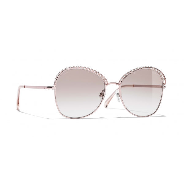 Chanel - Occhiali Quadrati da Sole - Rosa Dorato - Chanel Eyewear